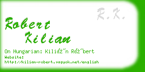 robert kilian business card